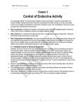 Control of Endocrine Activity