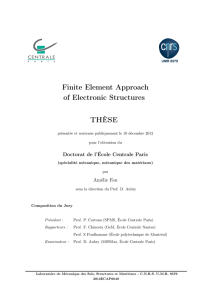 Finite Element Approach of Electronic Structures THÈSE