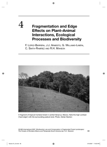 4 Fragmentation and Edge Effects on Plant–Animal