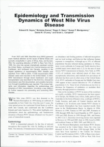 Epidemiology and Transmission Dynamics of West Nile Virus