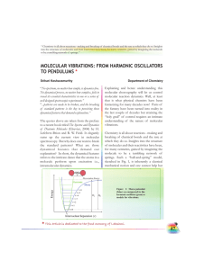 molecular vibrations: from harmonic oscillators to pendulums