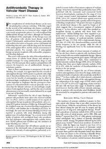 Antithrombotic Therapy in Valvular Heart Disease