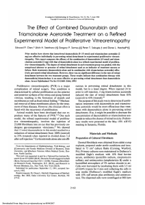The effect of combined daunorubicin and triamcinolone