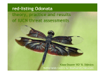 red-listing Odonata theory, practice and results of IUCN threat