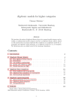 Algebraic models for higher categories