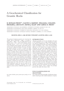 A Geochemical Classification for Granitic Rocks