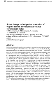 Stable isotope technique for evaluation of organic matter movement