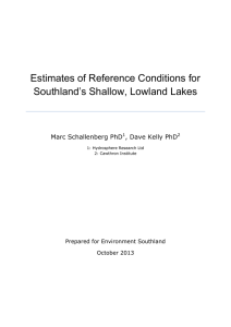 Shallow Lowland Lakes Report – Estimates of Reference Conditions