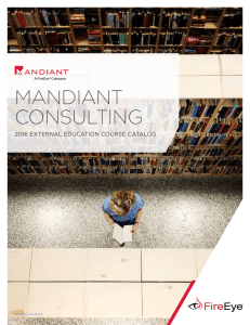 Mandiant Consulting Course Catalog
