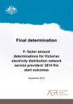 factor amount determinations for Victorian electricity distribution