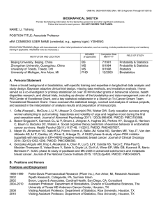 biographical sketch - Department of Biostatistics