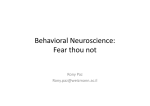Behavioral Neuroscience: Fear thou not