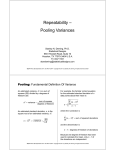 Repeatability Pooling Variances