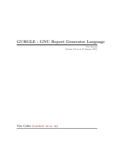GURGLE - GNU Report Generator Language
