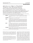 Adenosine as an Adjunct to Thrombolytic Therapy for Acute