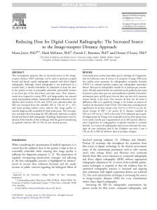 Reducing Dose for Digital Cranial Radiography