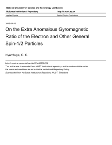 On the Extra Anomalous Gyromagnetic Ratio of the Electron and