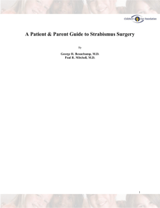 A Patient`s Guide to Strabismus Surgery