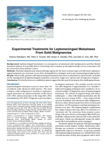 Experimental Treatments for Leptomeningeal Metastases From