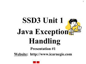 Java Exception Handling Presentation