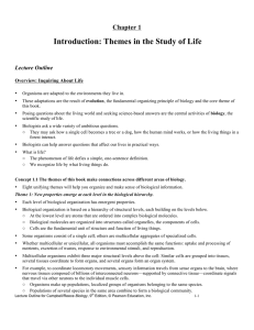 Introduction: Themes in the Study of Life