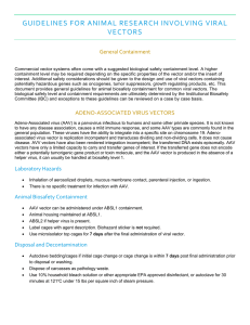 Guidelines for Animal Research Involving Viral Vectors