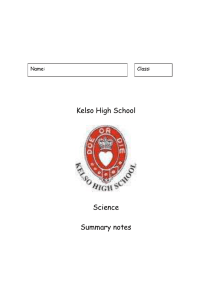 Summary notes - Kelso High School