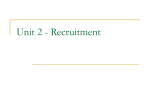 Unit 2 - Recruitment