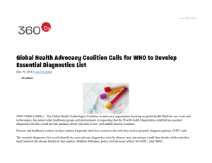 GenomeWeb reports on GHTC advocacy for an essential