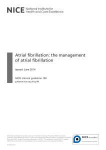 Atrial fibrillation: the management of atrial fibrillation