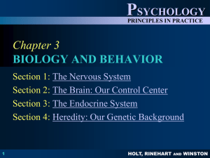 CHAPTER 3 BIOLOGY AND BEHAVIOR