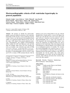 Electrocardiographic criteria of left ventricular hypertrophy in general