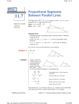 Proportional Segments Between Parallel Lines