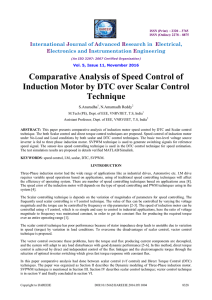 Comparative Analysis of Speed Control of Induction Motor by DTC