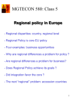 Regional policy in Europe