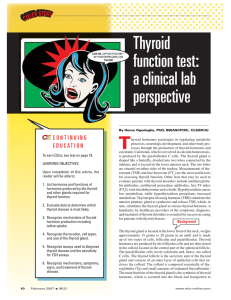 Cover Story - Medical Laboratory Observer