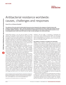 Antibacterial resistance worldwide: causes, challenges and responses