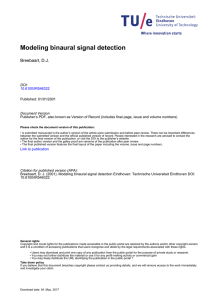 Modeling binaural signal detection