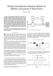Doubly-Fed Induction Machine Models for Stability Assessment of