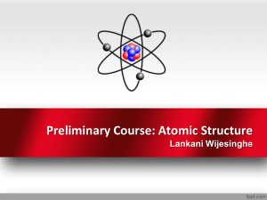 Atomic structure 1 and 2 Lankani Wijesinghe