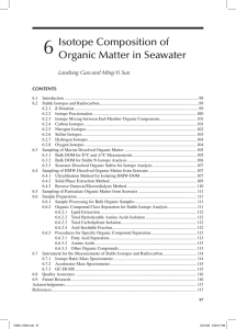 Isotope Composition of Organic Matter in Seawater