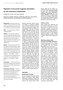 Repetitive transcranial magnetic stimulation for the treatment of