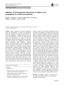 Influence of heterogeneous refractivity on optical wave