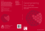 Geoengineering the climate: science, governance