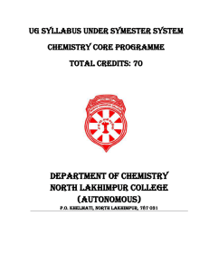 Department of chemistry North Lakhimpur College (AUTONOMOUS)