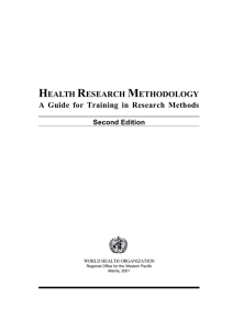 Health research methodology