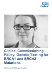 Clinical Commissioning Policy: Genetic Testing for BRCA1 and
