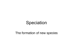 Speciation - CowanScience