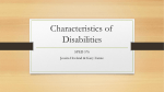 Characteristics of Disabilities and learning to