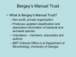 Bergey`s Manual Trust - National Academy of Sciences